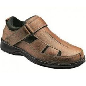 Orthofeet Sarrasota Beach Fisherman Sandals Brown Leather Comfy Orthotic 11 B